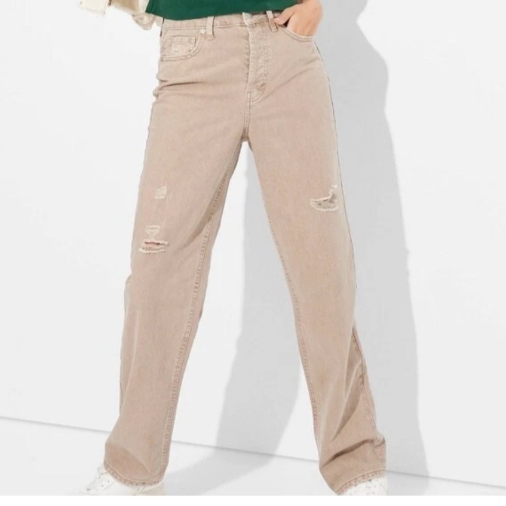 Women's High-Rise EasyRigid Straight Jeans - Wild Fable™ Brown Wash 14